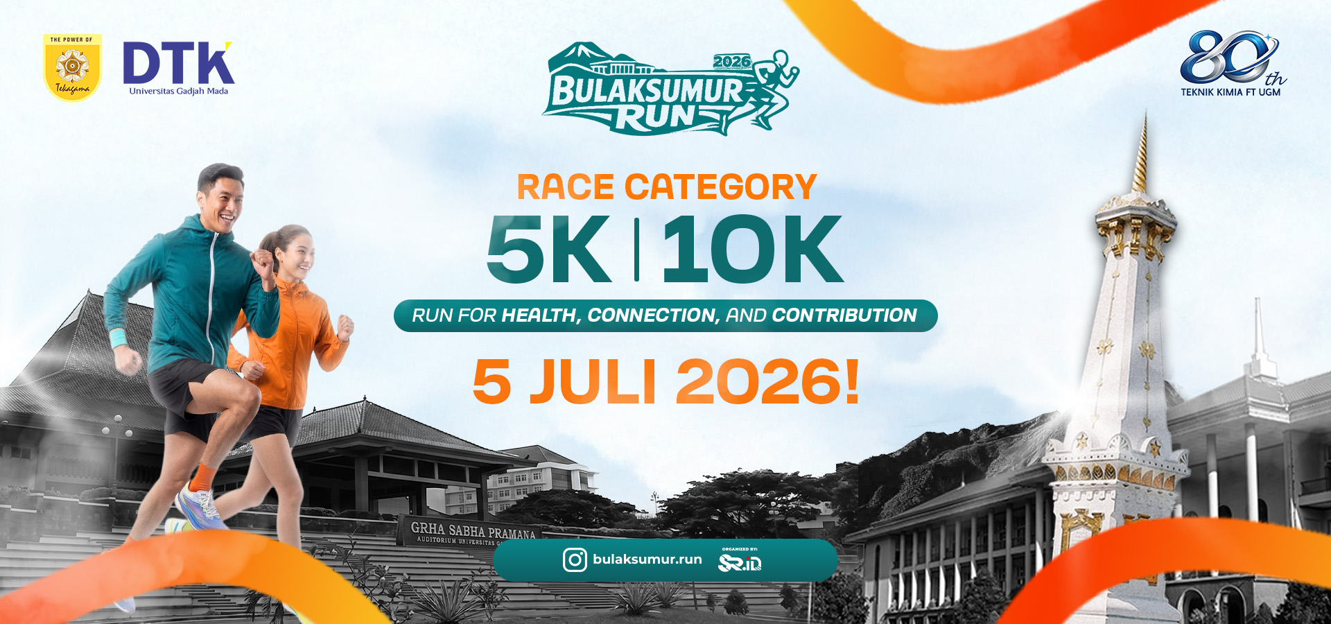 Bulaksumur Run 2026 — Race Category 5K & 10K, 5 Juli 2026
